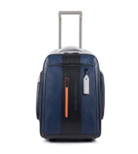 Piquadro Urban Unisex Blue-Grey Cabin Backpack Trolley