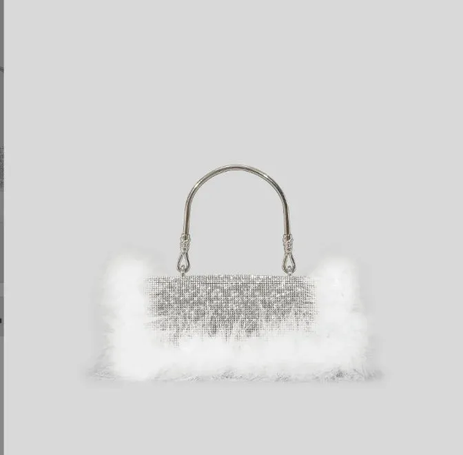 Pre Order:  Fur Diamond Clutch Bag