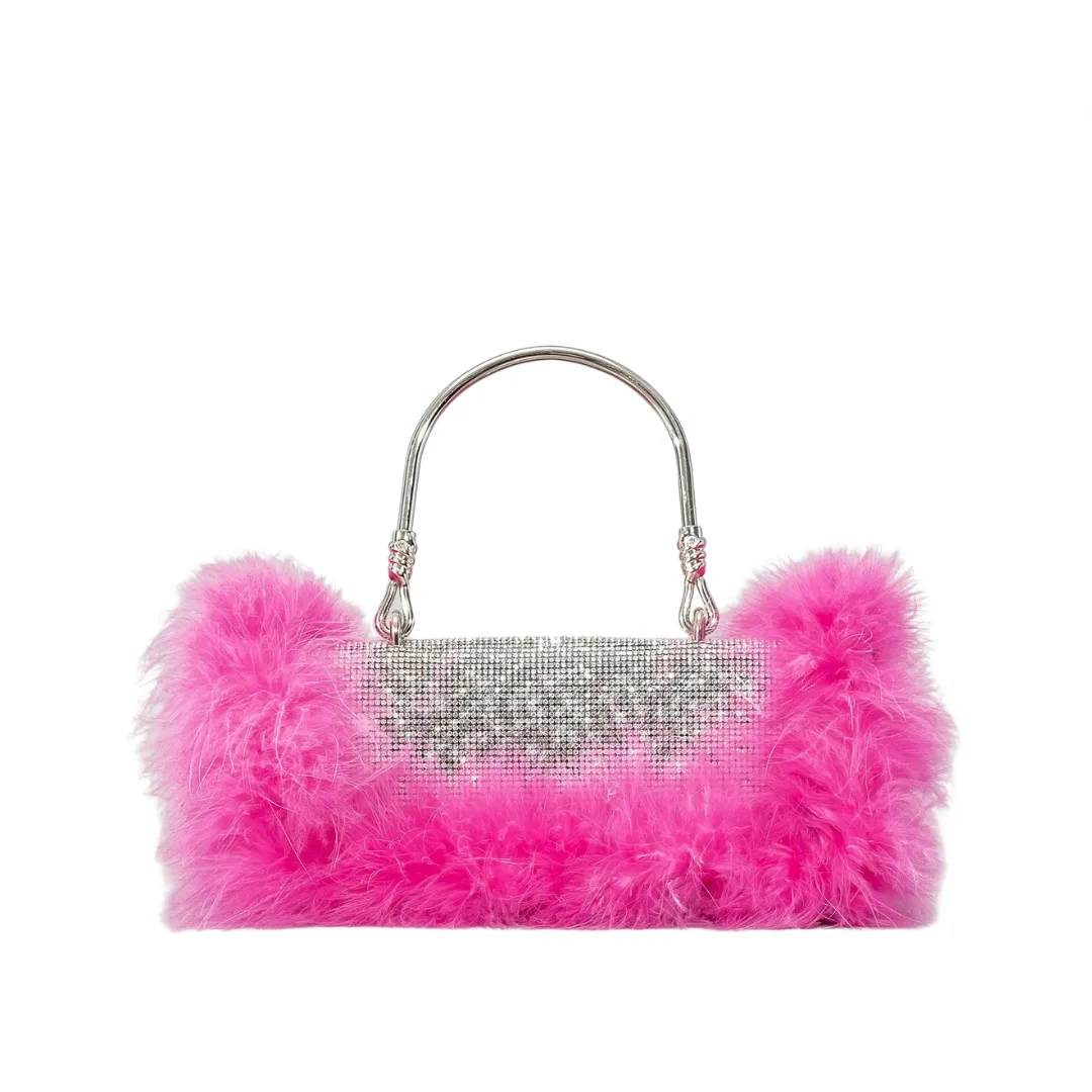 Pre Order:  Fur Diamond Clutch Bag