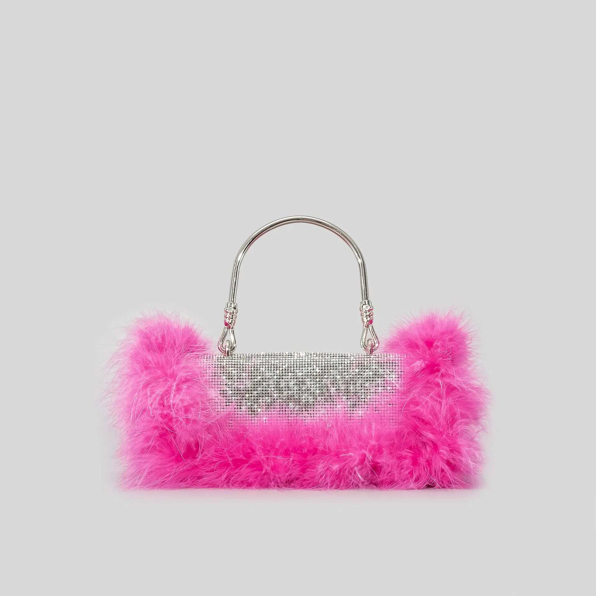 Pre Order:  Fur Diamond Clutch Bag