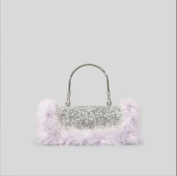 Pre Order:  Fur Diamond Clutch Bag