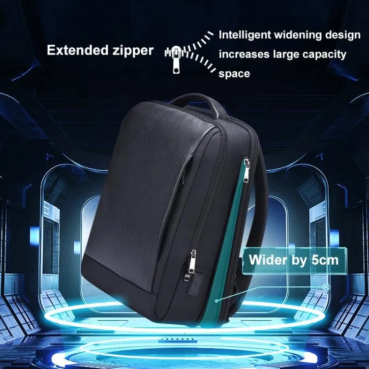 Premium Cowhide Laptop Backpack with USB & Type-C Charging Ports - Bopai AL-61-122631B