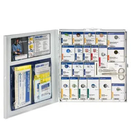 RADNOR™ White Metal Wall Mount 50 Person Large First Aid Cabinet