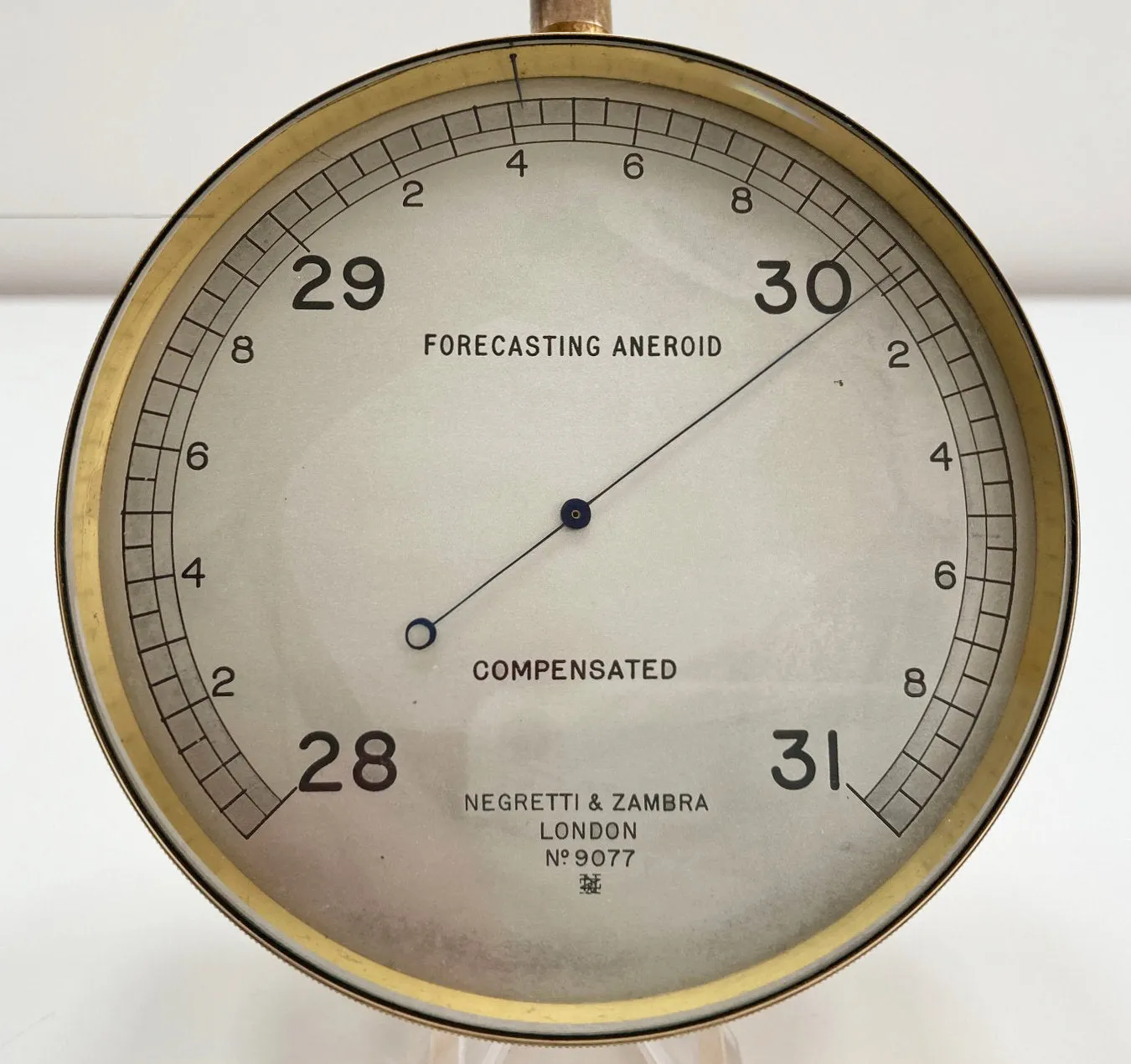 Rare Leather Cased Forecasting Aneroid Barometer by Negretti & Zambra London