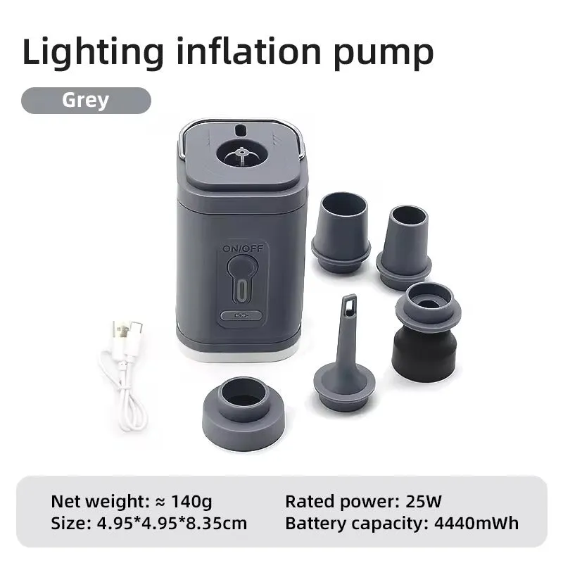 Rechargeable Air Pump with LED Light: Compact and Powerful