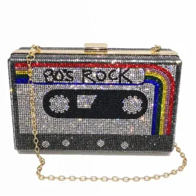 Rhinestone Cassette Clutch