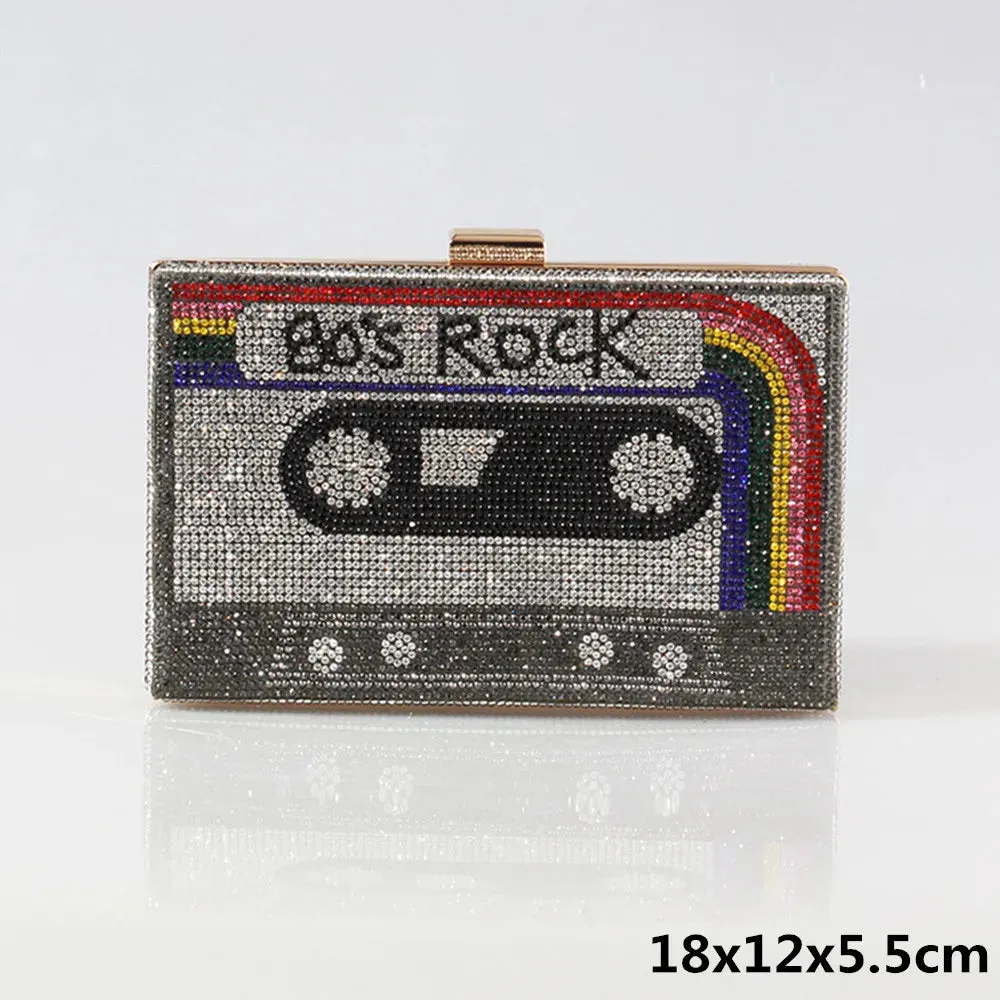 Rhinestone Cassette Clutch