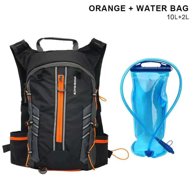 RIDERACE Bicycle Water Bag Foldable 10L Sport Outdoor Hiking Portable Breathable For Cycling Road Bike Pouch Hydration Backpack