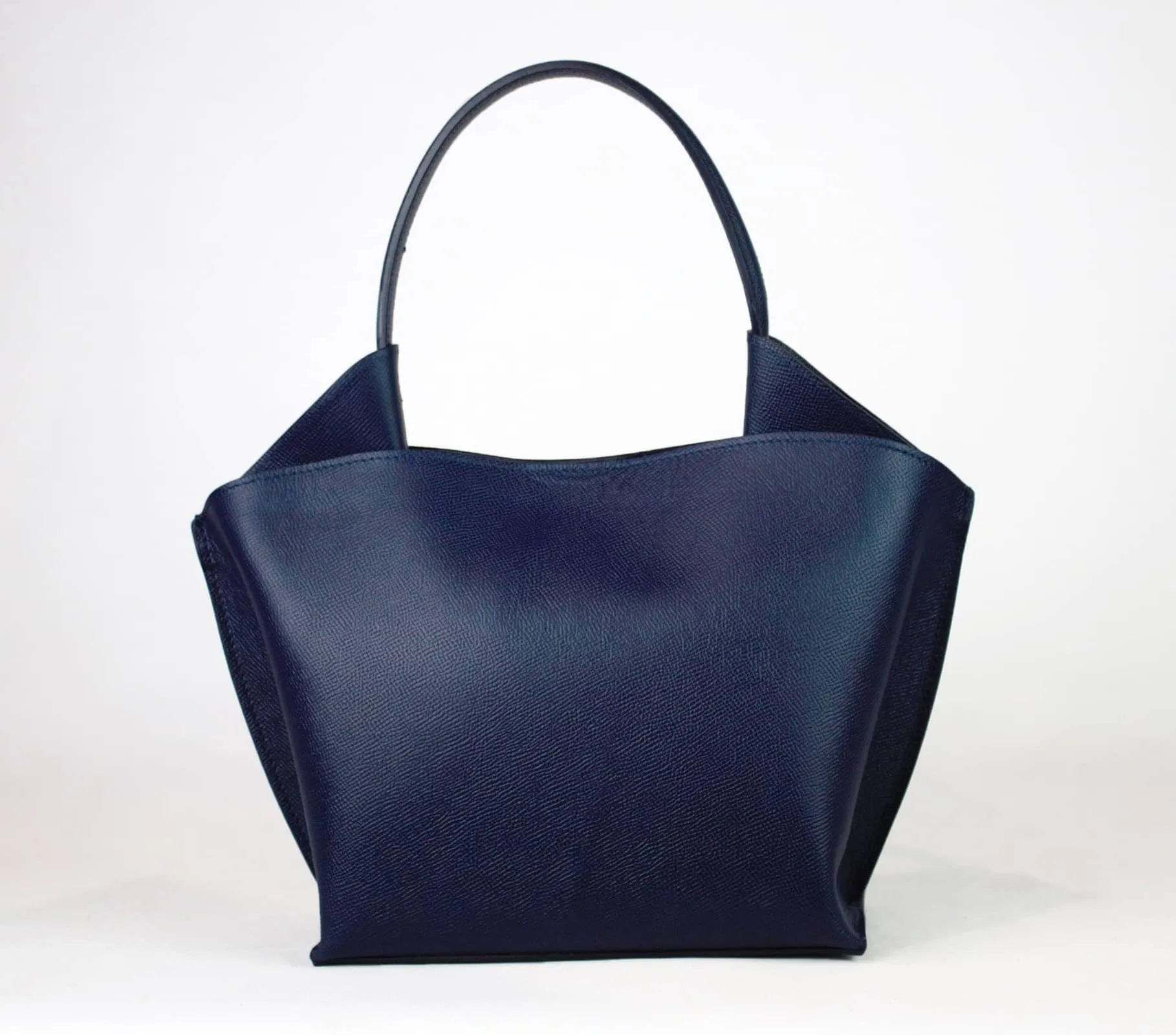 RIGID LEATHER HANDBAG