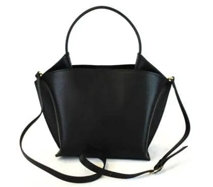 RIGID LEATHER HANDBAG