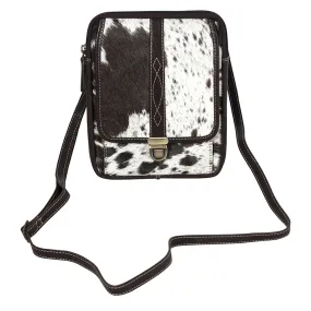 Santa Mesa Mini Leather & Hairon Bag in Dark Hair-on Hide