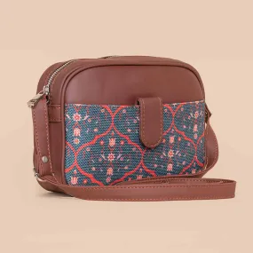 Sheesh Mahal Jaali Motif Magnetic Sling Bag