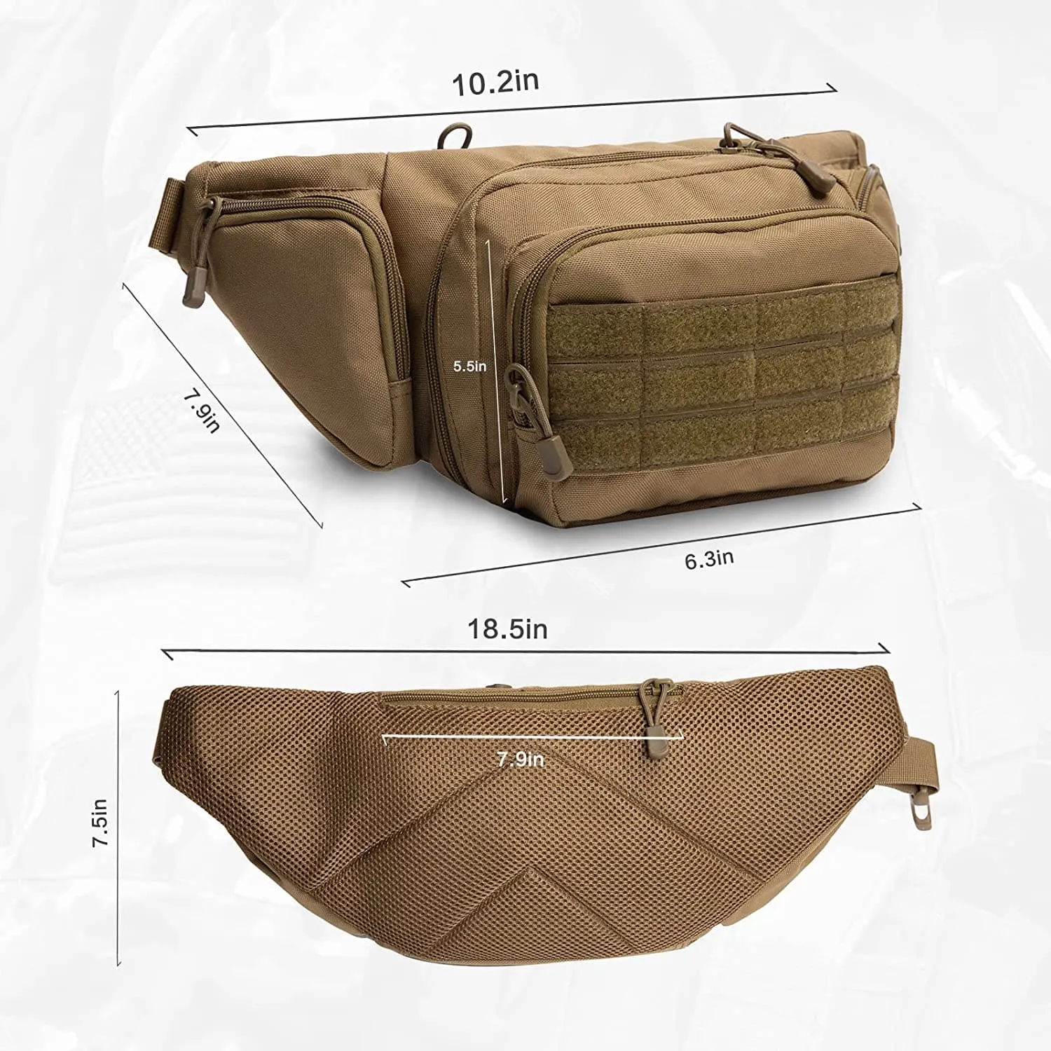 Tactical Military Portable Concealed Pistol Waist Bag