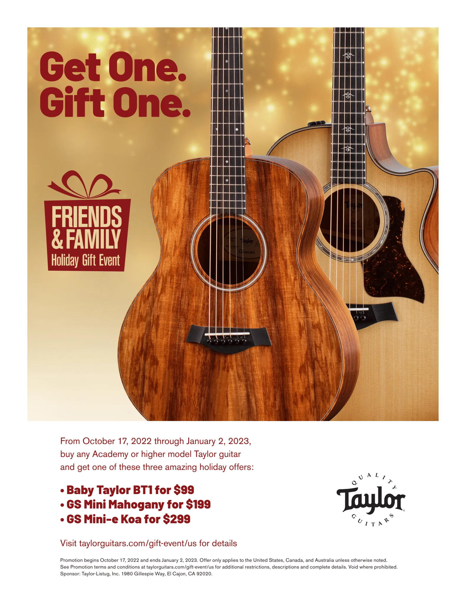 Taylor Academy 10e Natural w/bag