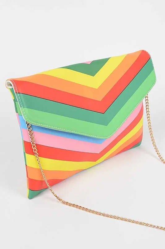 TEEK - Multi Color Envelope Clutch Bag