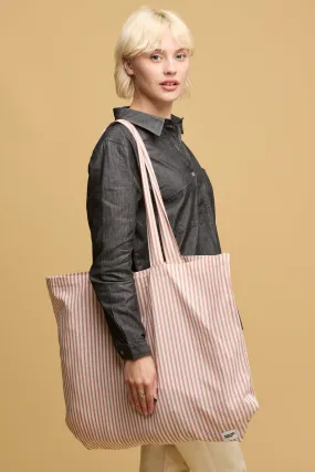 The Quarry Bank Stripe Tote Bag - Red/White