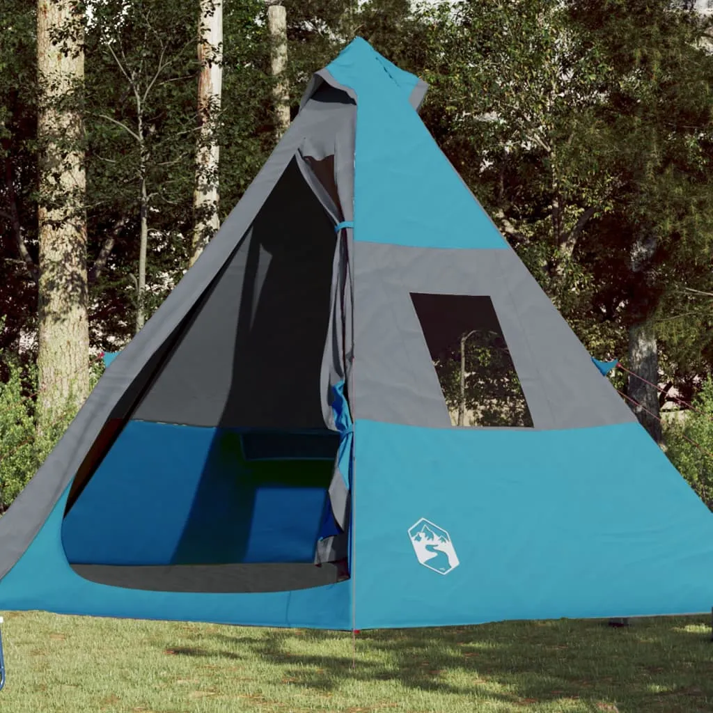 vidaXL Camping Tent Tipi 7-Person Blue Waterproof