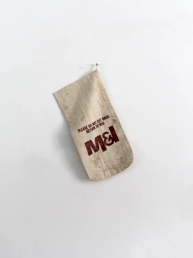 vintage canvas money bag