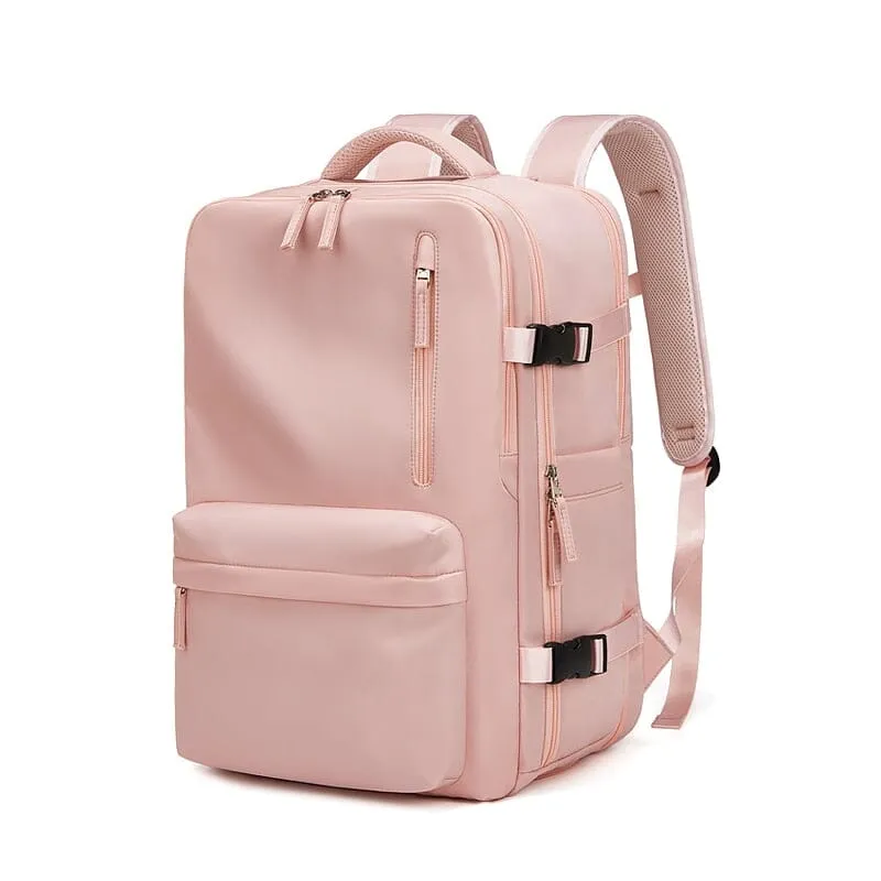 Women Travel Minimalist Backpack - Travel Backpack With USB Charging Port And Shoes Compartment