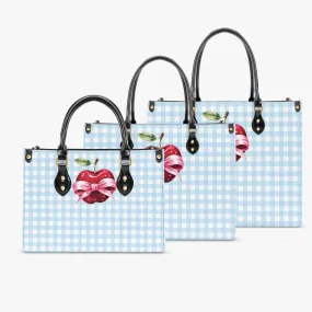 Women's Tote Bag - Rockabilly - Apple Plaid Light Blue